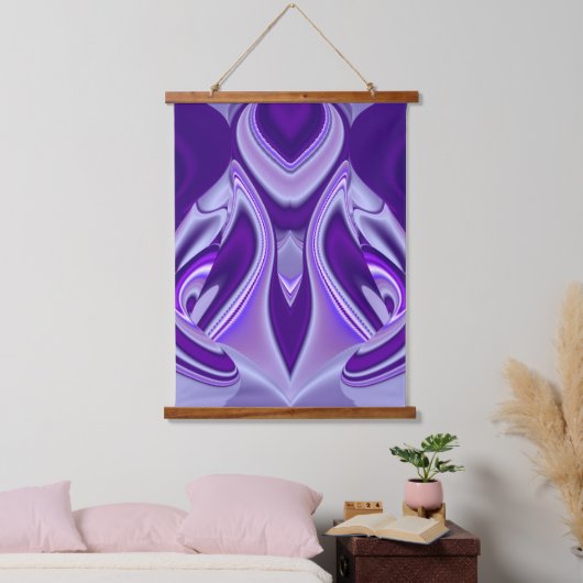 Tapisserie Suspendue Rêves arc-en-ciel à fleurs violettes (Chambre à coucher)