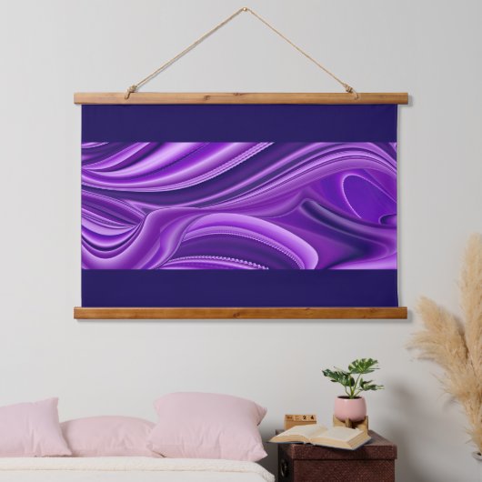 Tapisserie Suspendue Rêves arc-en-ciel à fleurs violettes (Chambre à coucher)