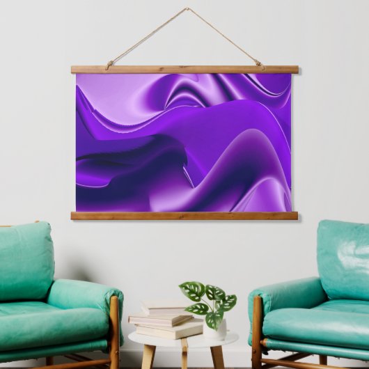 Tapisserie Suspendue Rêves arc-en-ciel à fleurs violettes (Salon)