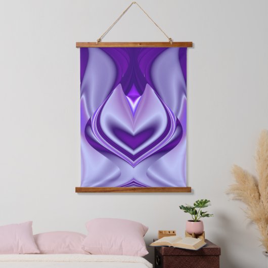 Tapisserie Suspendue Rêves arc-en-ciel à fleurs violettes (Chambre à coucher)