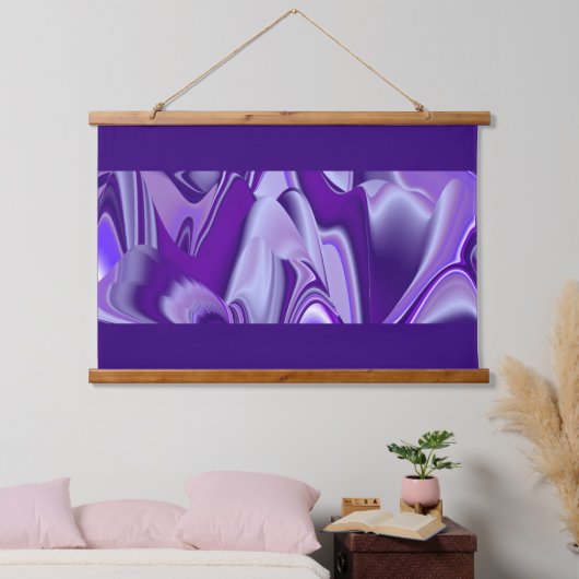 Tapisserie Suspendue Rêves arc-en-ciel à fleurs violettes (Chambre à coucher)