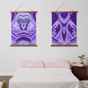 Tapisserie Suspendue Rêves arc-en-ciel à fleurs violettes
