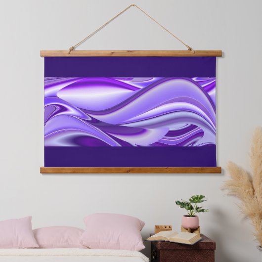 Tapisserie Suspendue Rêves arc-en-ciel à fleurs violettes (Chambre à coucher)