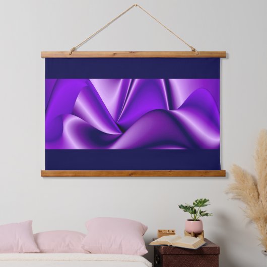Tapisserie Suspendue Rêves arc-en-ciel à fleurs violettes (Chambre à coucher)