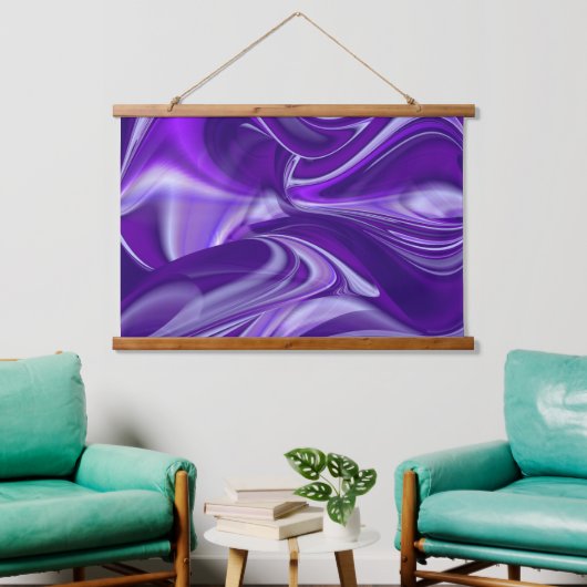 Tapisserie Suspendue Rêves arc-en-ciel à fleurs violettes (Salon)