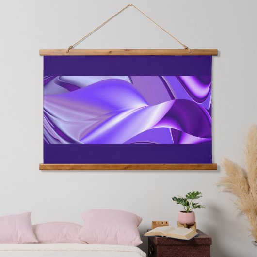 Tapisserie Suspendue Rêves arc-en-ciel à fleurs violettes (Chambre à coucher)