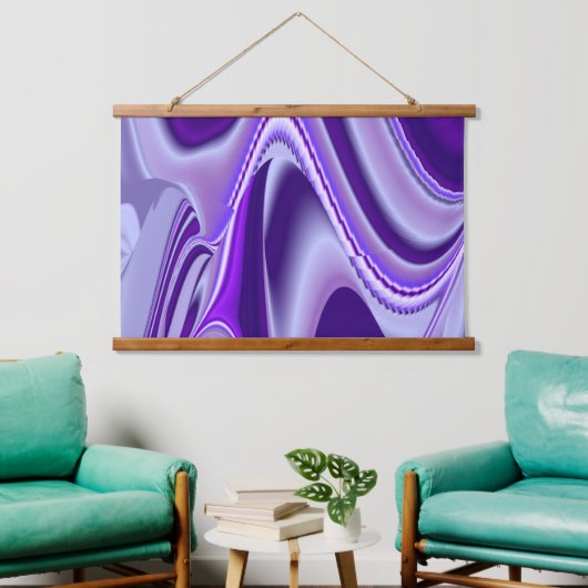 Tapisserie Suspendue Rêves arc-en-ciel à fleurs violettes (Salon)