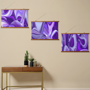 Tapisserie Suspendue Rêves arc-en-ciel à fleurs violettes