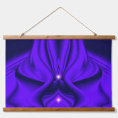 Tapisserie Suspendue Rêves arc-en-ciel à fleurs violettes, deux étoiles (Devant)