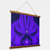 Tapisserie Suspendue Rêves arc-en-ciel à fleurs violettes, deux étoiles (Angulaire)