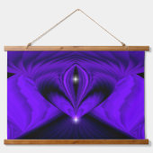 Tapisserie Suspendue Rêves arc-en-ciel à fleurs violettes, deux étoiles (Devant)