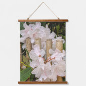Tapisserie Suspendue Rhododendron blanc et fleur de bambou (Recto)