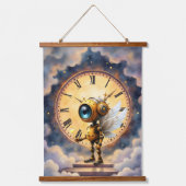 Tapisserie Suspendue Robby the Winged Timekeeper – Wings of Time Series (Recto)