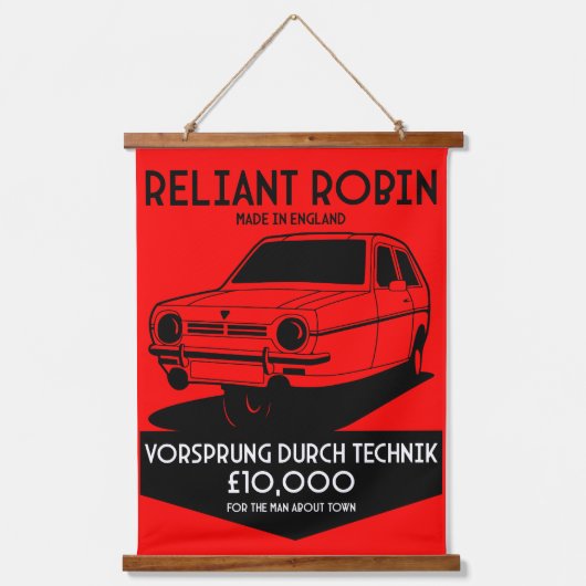 Tapisserie Suspendue Robin Reliant Trois Roues (Recto)