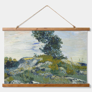 Tapisserie Suspendue Rochers avec chêne, peinture à l'huile de Van Gogh