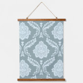 Tapisserie Suspendue Rococo Damask Lg Pattern Duck Egg Blue+Teal (Recto)