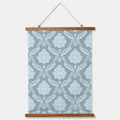 Tapisserie Suspendue Rococo Damask Pattern Duck Egg Blue+Teal (Recto)