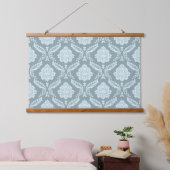 Tapisserie Suspendue Rococo Damask Pattern Duck Egg Blue+Teal (Chambre à coucher)