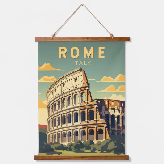 Tapisserie Suspendue Rome Italie Colisée Voyage Art Vintage (Recto)