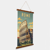 Tapisserie Suspendue Rome Italie Colisée Voyage Art Vintage (Angulaire)