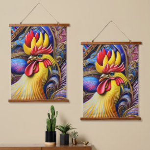 Tapisserie Suspendue Rooster vibrant