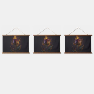 Tapisserie Suspendue rose en feu