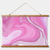 Tapisserie Suspendue Rose et Marbre blanc (Devant)