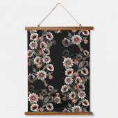 Tapisserie Suspendue Rose et vert doux d'inspiration baroque (Recto)