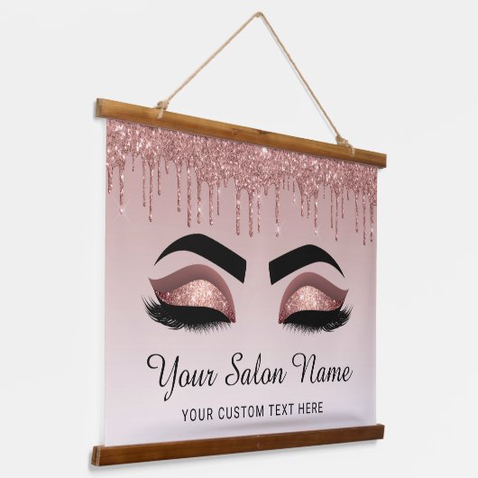 Tapisserie Suspendue Rose Gold Parties scintillant Lash Brow Beauty Bus (Angulaire)