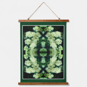 Tapisserie Suspendue Roses blanches sauvages rougeoyantes Abstraites