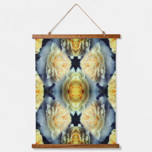 Tapisserie Suspendue Roses jaunes gouttes Abstraites florales