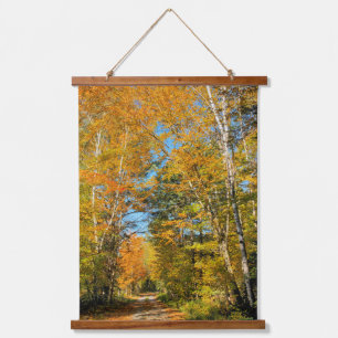 Tapisserie Suspendue Route rurale couleurs d'automne New Hampshire