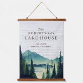 Tapisserie Suspendue Rustic Lake House | Nom de famille (Recto)