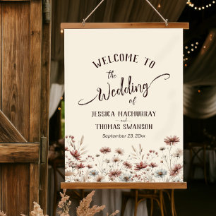 Tapisserie Suspendue Rustique Boho Chic Fleur sauvage Accueil Mariage