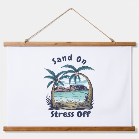 Tapisserie Suspendue Sable Sur Le Stress Éteint (Devant)