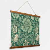 Tapisserie Suspendue Sage Vert Vintage motif floral (Angulaire)