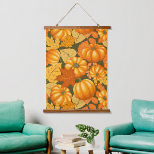 Tapisserie Suspendue Saison d'automne Halloween Citrouille Motif