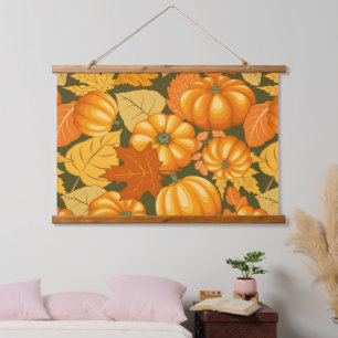 Tapisserie Suspendue Saison d'automne Halloween Citrouille Motif