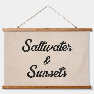 Tapisserie Suspendue Saltwater et Sunsets Beach Home Cottage Decor