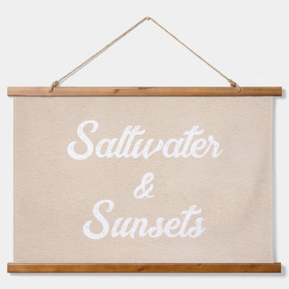 Tapisserie Suspendue Saltwater et Sunsets Beach Home Cottage Decor