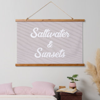Tapisserie Suspendue Saltwater et Sunsets Beach Home Cottage Decor