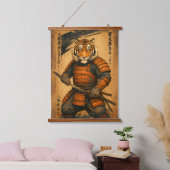 Tapisserie Suspendue Samurai Tiger - Sumi-e Ink Warrier Art (Chambre à coucher)