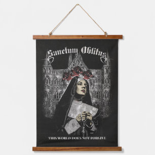 Tapisserie Suspendue Sanctum Oblitus - Gothique Streetwear Design