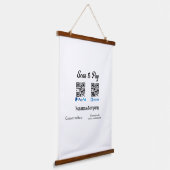 Tapisserie Suspendue Scanner pour payer le code q r paypal venmo ajoute (Angulaire)