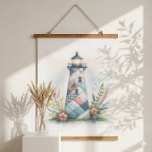 Tapisserie Suspendue Scène florale côtière du phare patchwork