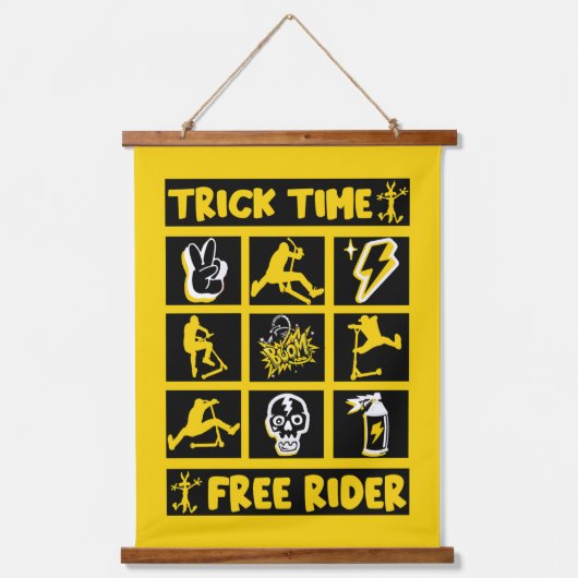Tapisserie Suspendue Scooter Freestyle Trick (Recto)