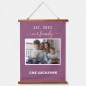 Tapisserie Suspendue Script de nom de photo violet (Recto)