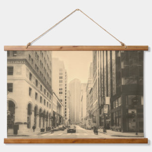 Tapisserie Suspendue Sepia Vintage San Francisco Downtown 