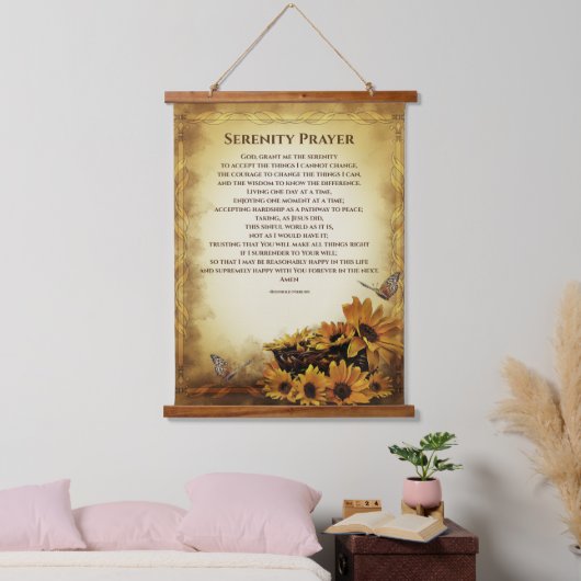 Tapisserie Suspendue Serenity Prayer Version complète par Reinhold Nieb (Chambre à coucher)
