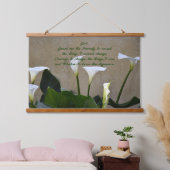 Tapisserie Suspendue Serenity Prayer White Calla Lilies Floral (Chambre à coucher)